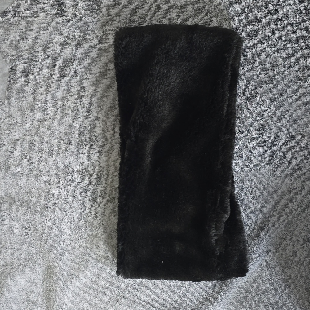 Black Faux Fur Infinity Scarf